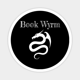 Bookwyrm (White Text) Magnet